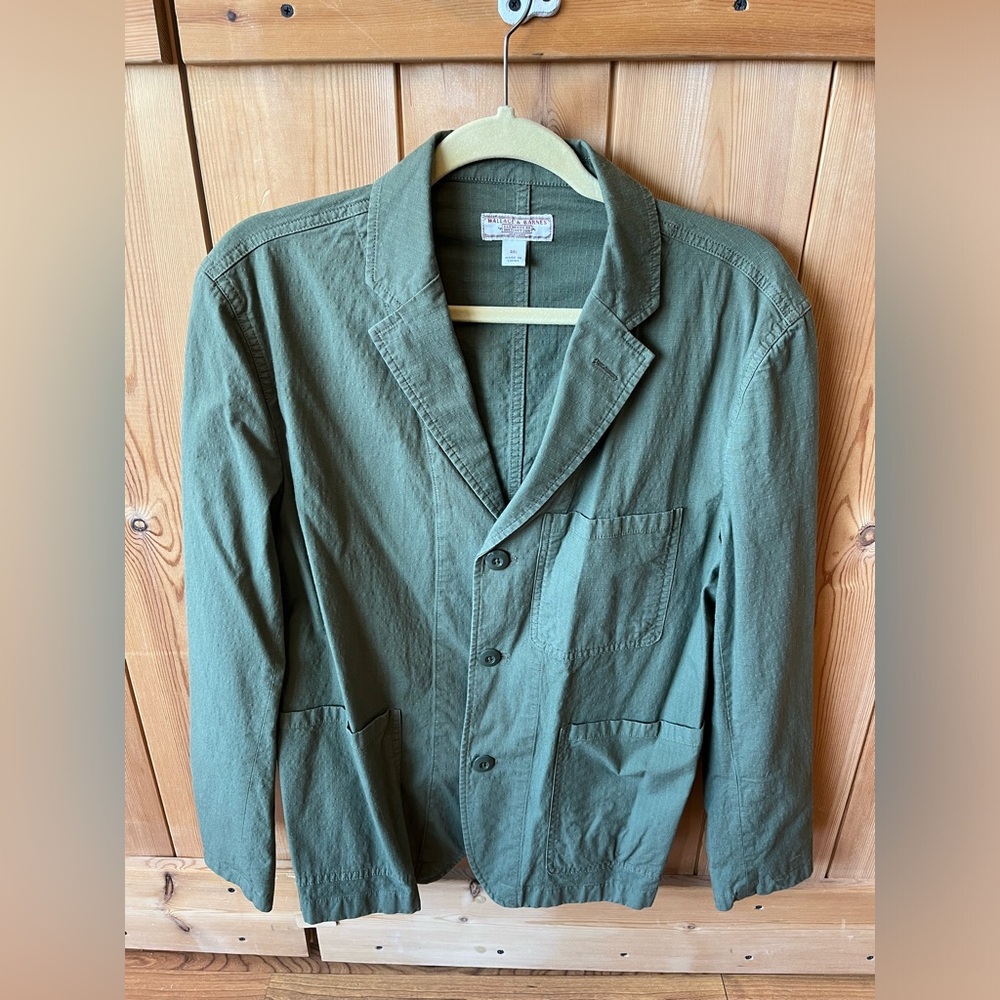 Wallace & Barnes chore blazer in cotton herringbone and ripstop